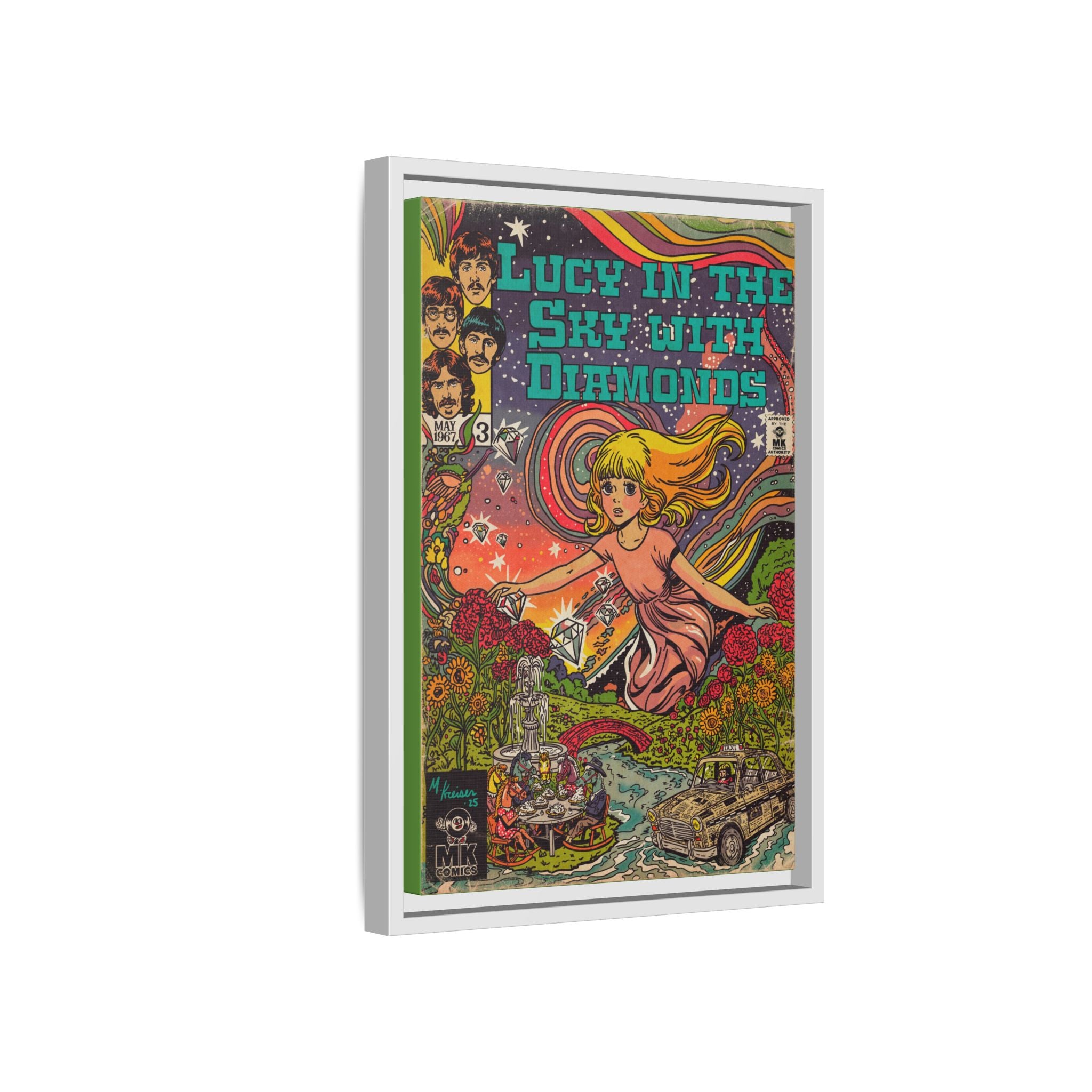 Lucy in the Sky with Diamonds - Matte Canvas, Framed (Multi-color)