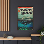 Swim Good - Matte Canvas, Framed (Multi-color)