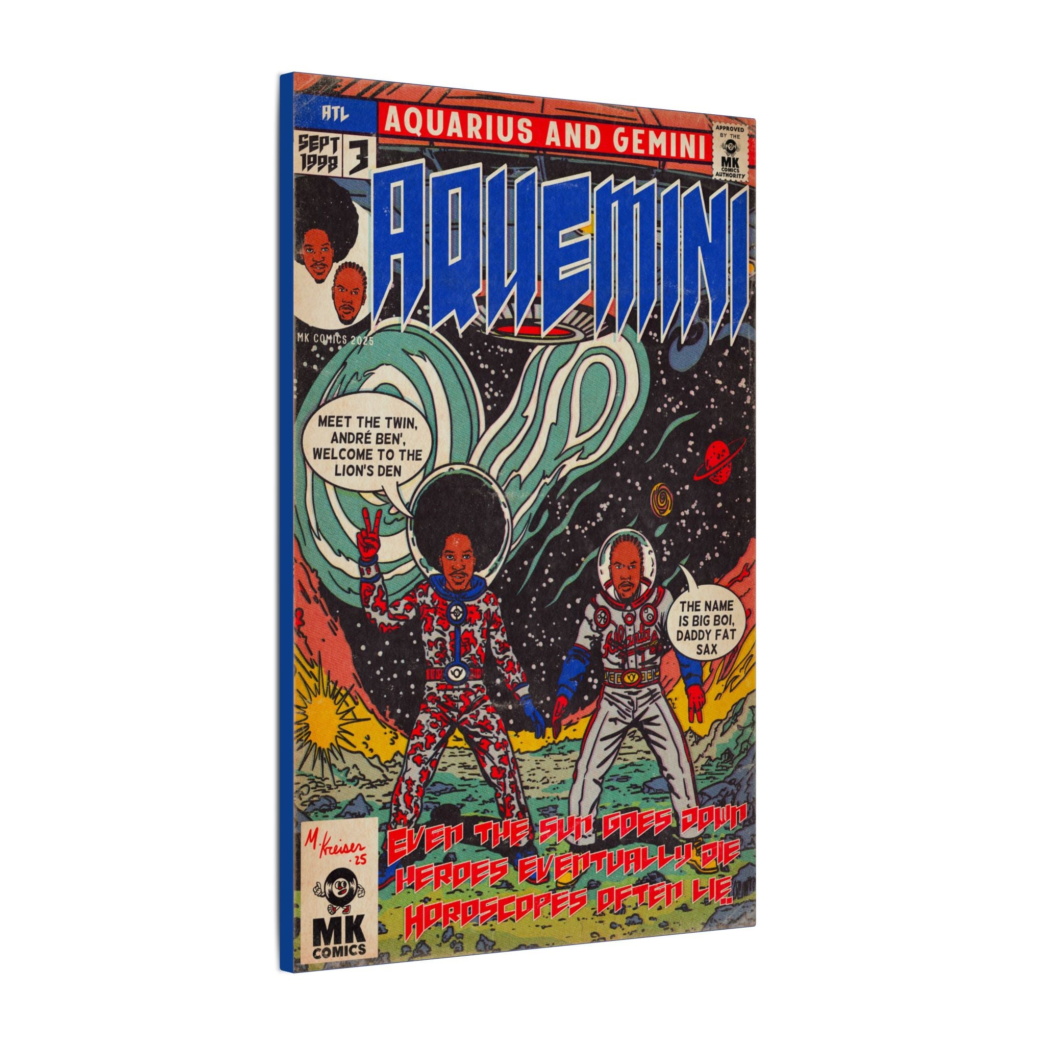 Aquemini - Comic Book Art - Matte Canvas, Stretched, 0.75" (Multi-Size)