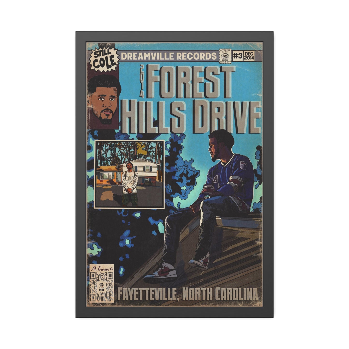 J Cole - 2014 Forest Hills Drive - Framed Paper Posters