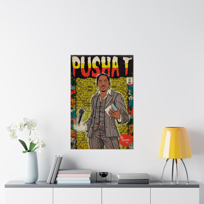 Pusha T - Comic Book Art - Matte Vertical Poster