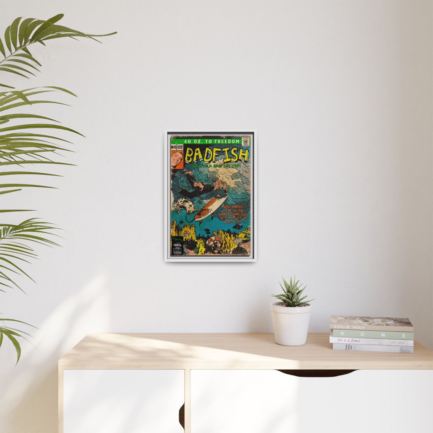 Badfish - Matte Canvas, Framed (Multi-color)