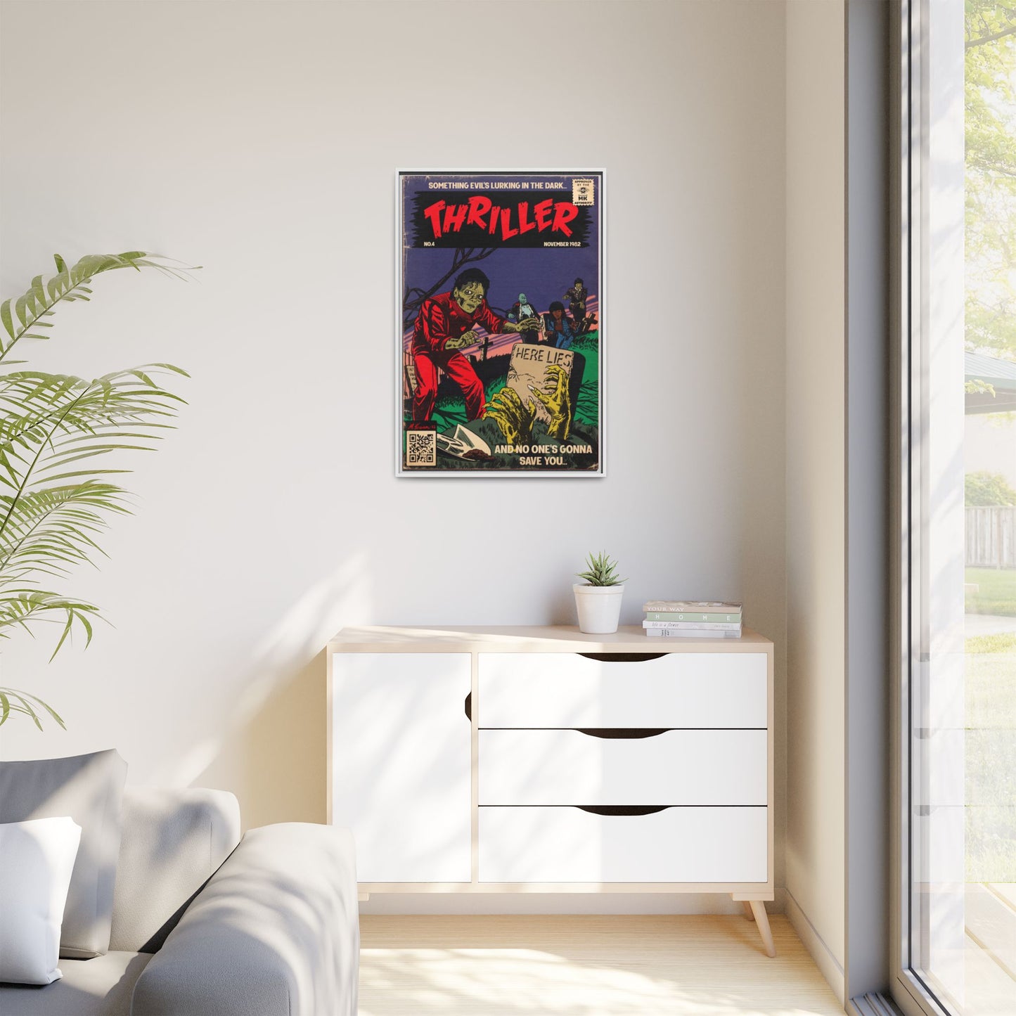 Michael Jackson- Thriller - Gallery Canvas Wraps, Vertical Frame