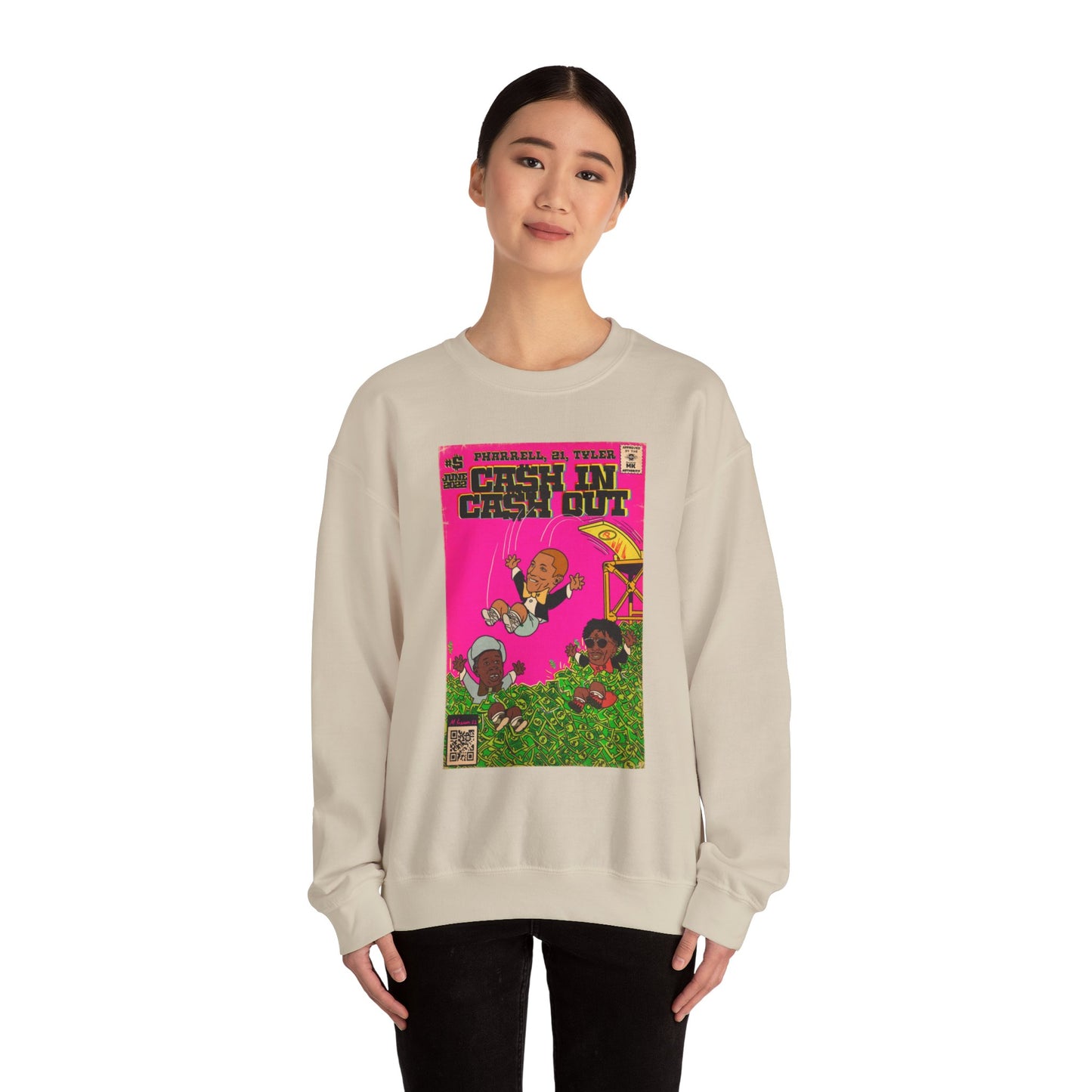 Pharrell, 21 Savage & Tyler - Cash In Cash Out - Unisex Heavy Blend™ Crewneck Sweatshirt