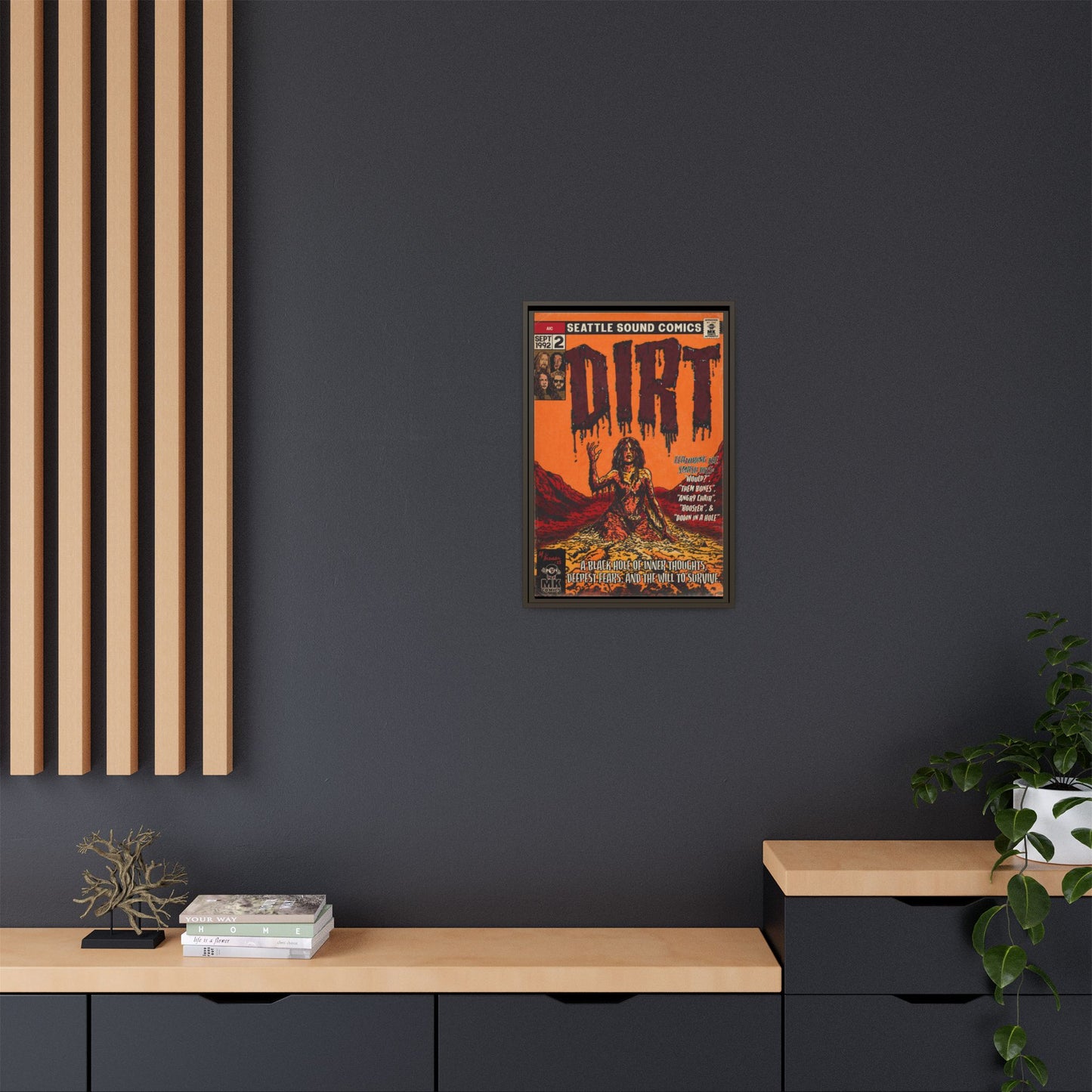Dirt - Matte Canvas, Framed (Multi-color)