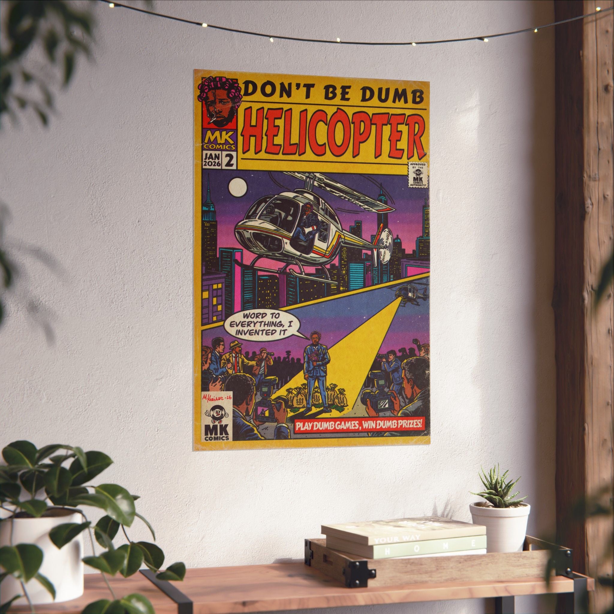 Helicopter - Matte Vertical Posters