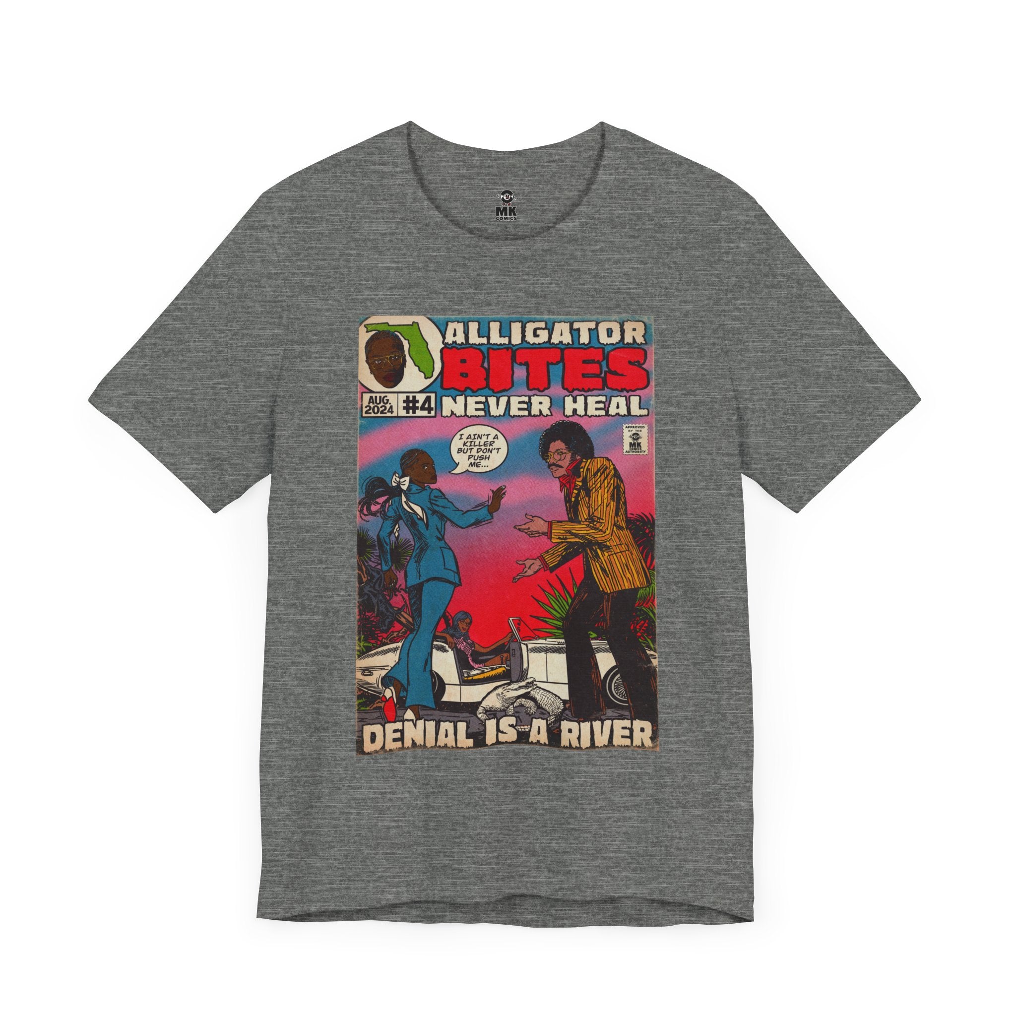 Denial is a River - Alligator Bites - Unisex Jersey Short Sleeve Tee
