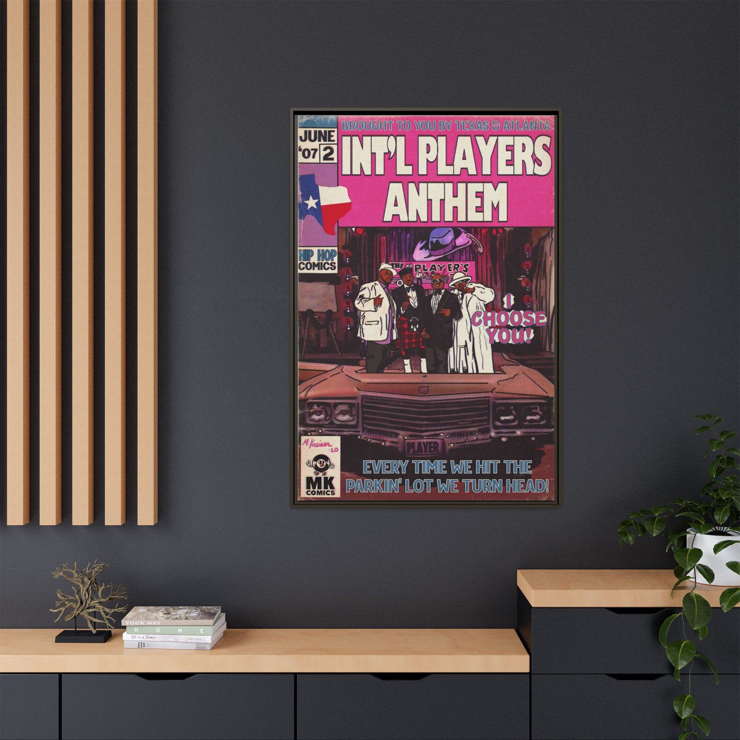 Int’l Players Anthem - Matte Canvas, Framed (Multi-color)