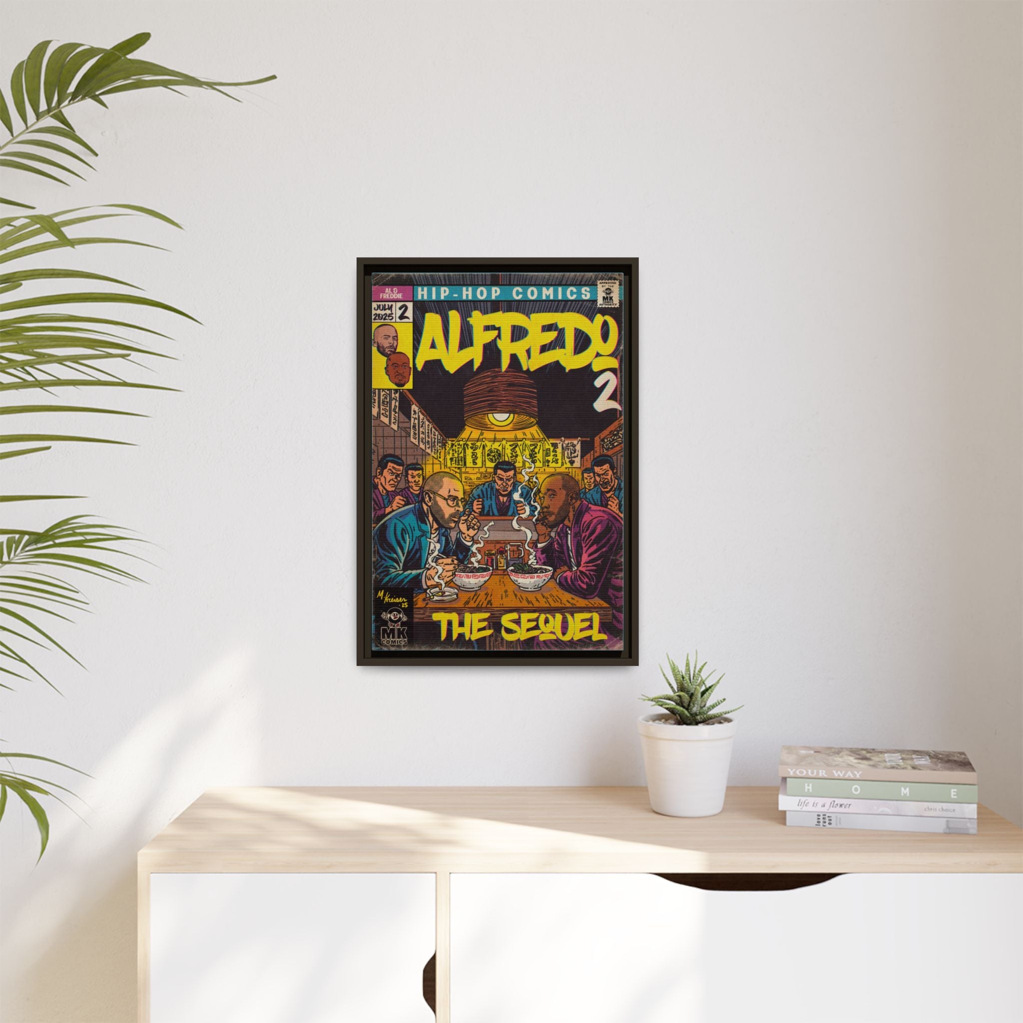 Alfredo 2 - Matte Canvas, Framed (Multi-color)