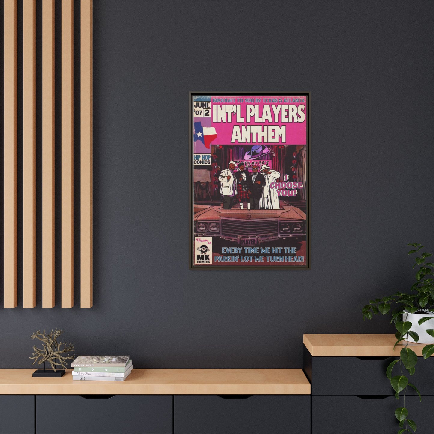 Int’l Players Anthem - Matte Canvas, Framed (Multi-color)