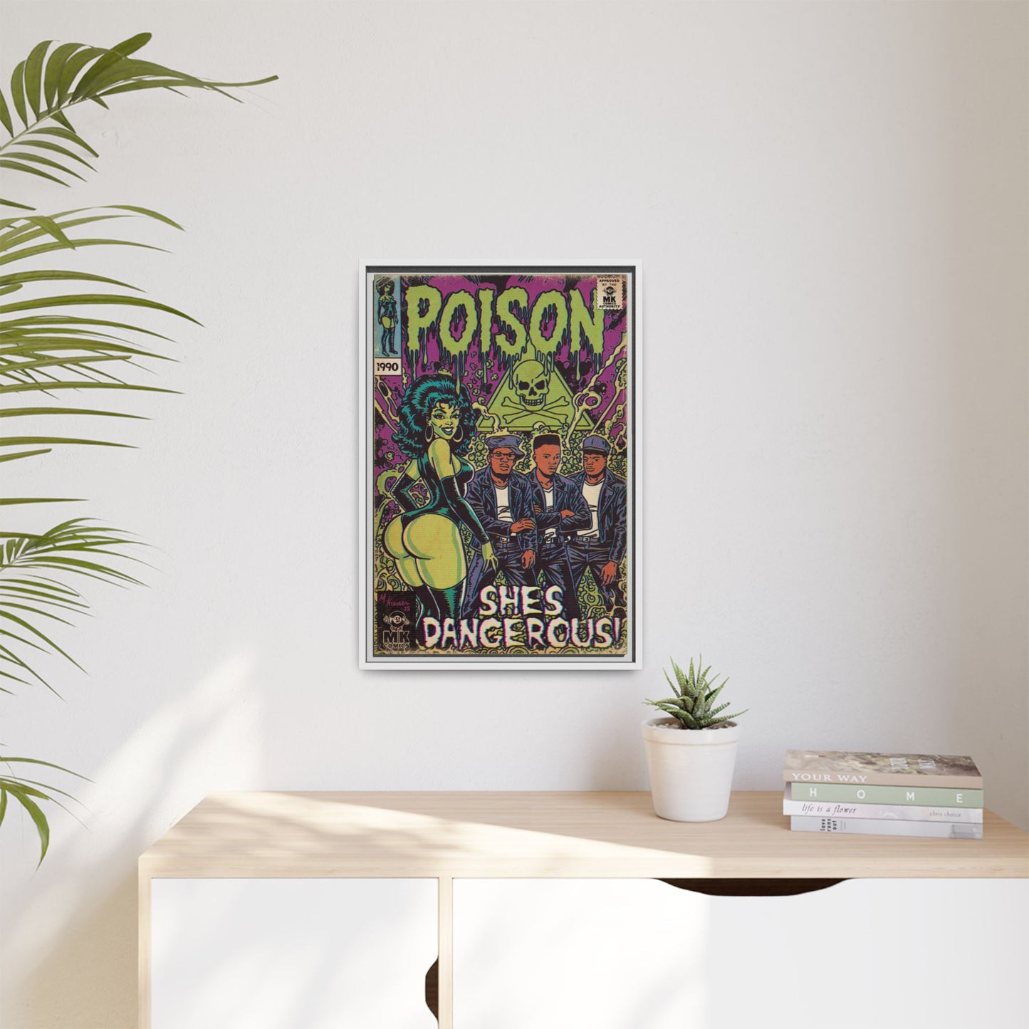Poison - Matte Canvas, Framed (Multi-color)