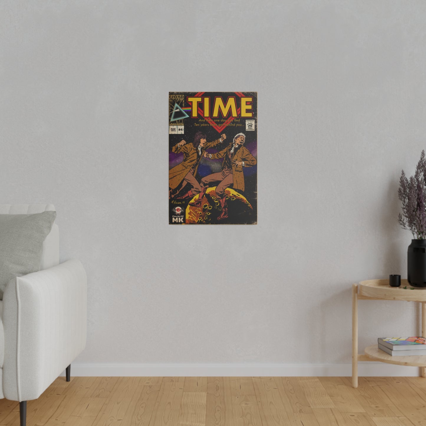 Pink Floyd- Time - Matte Canvas, Stretched, 0.75"