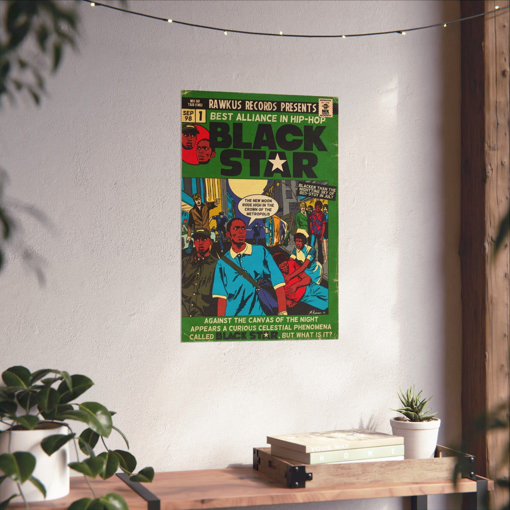 Black Star - Hip Hop Comic -Matte Vertical Posters