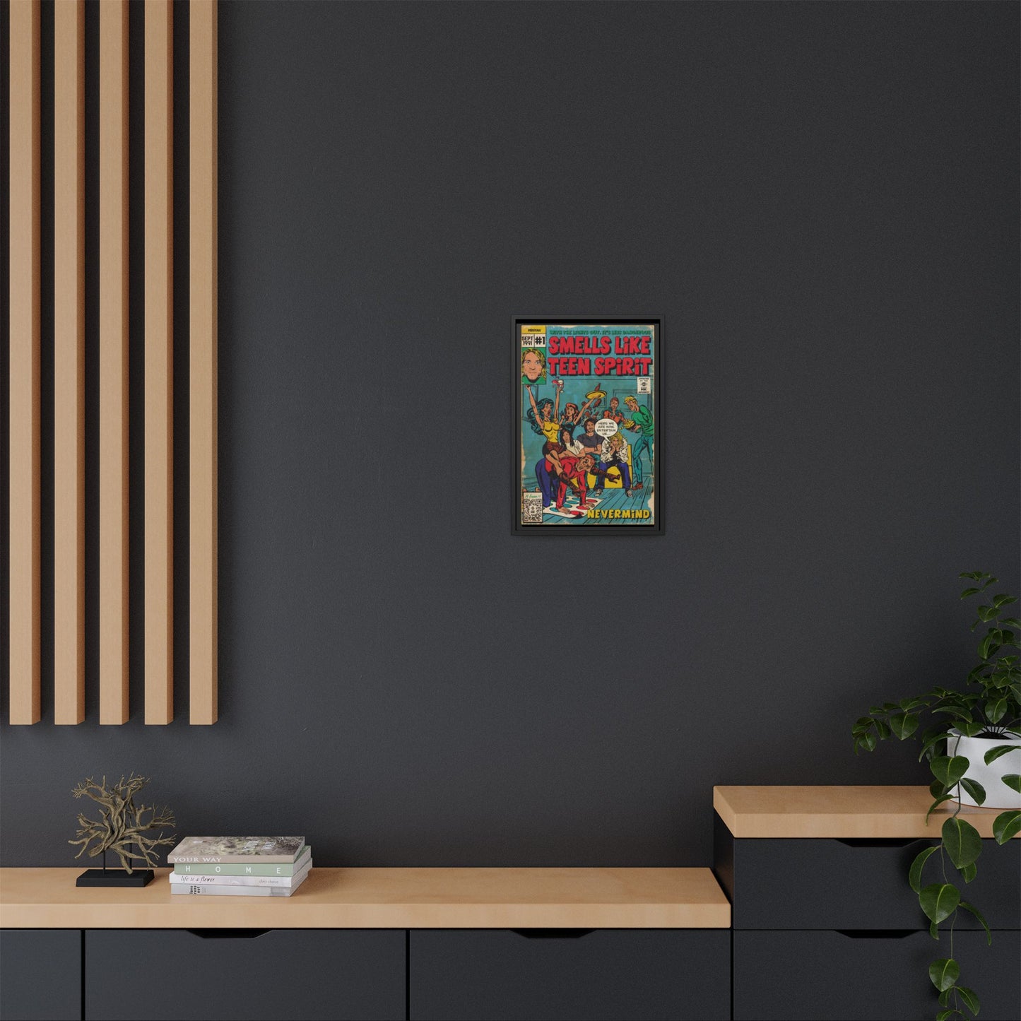 Nirvana - Smells Like Teen Spirit -  Gallery Canvas Wraps, Vertical Frame