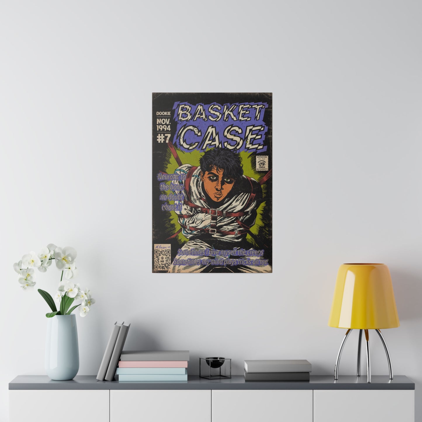Green Day - Basket Case - Matte Canvas, Stretched, 0.75"