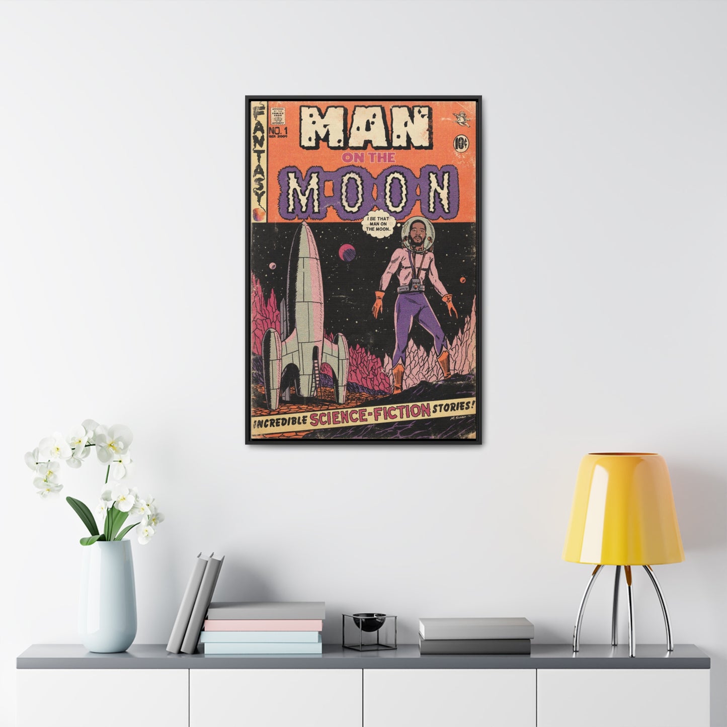 Kid Cudi - Man on the Moon - Gallery Canvas Wraps, Vertical Frame