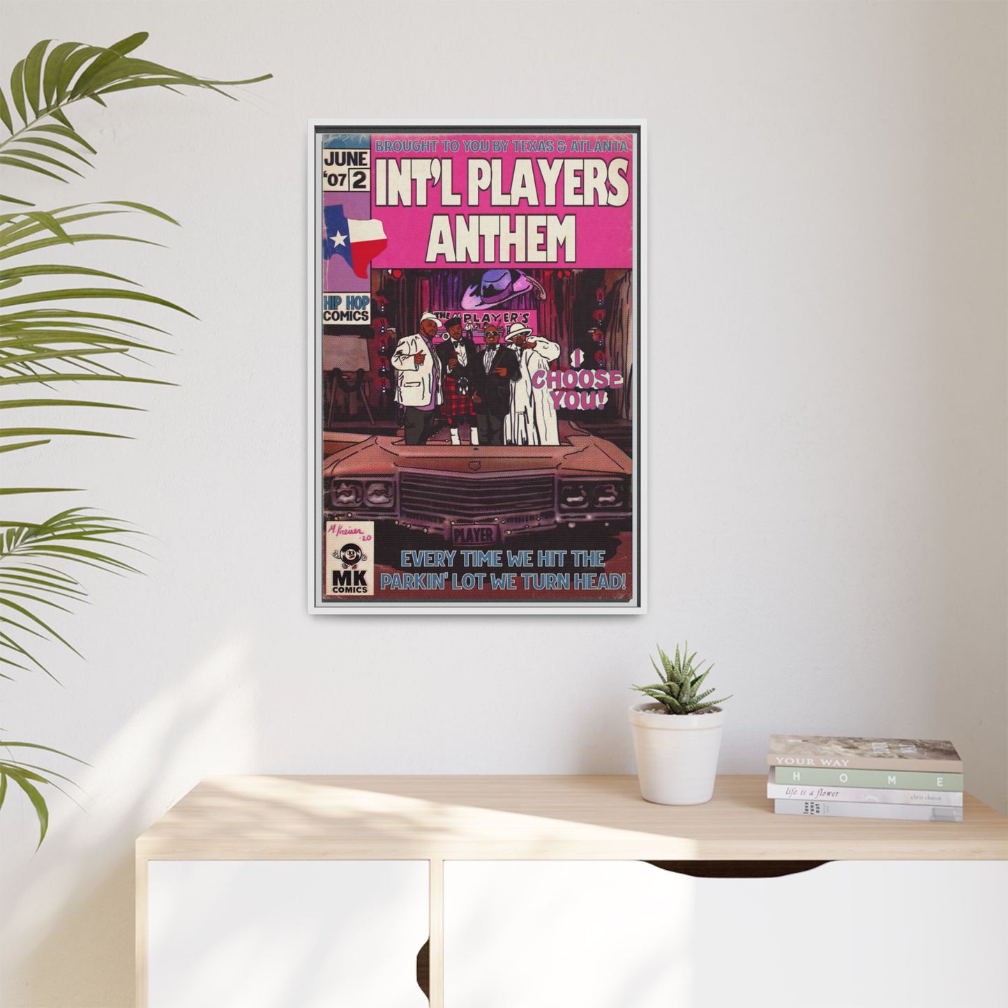 Int’l Players Anthem - Matte Canvas, Framed (Multi-color)