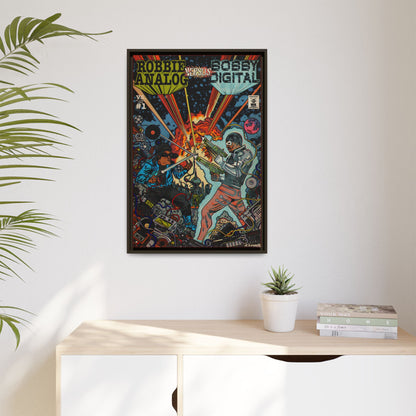 Analog vs. Digital - Matte Canvas, Framed (Multi-color)