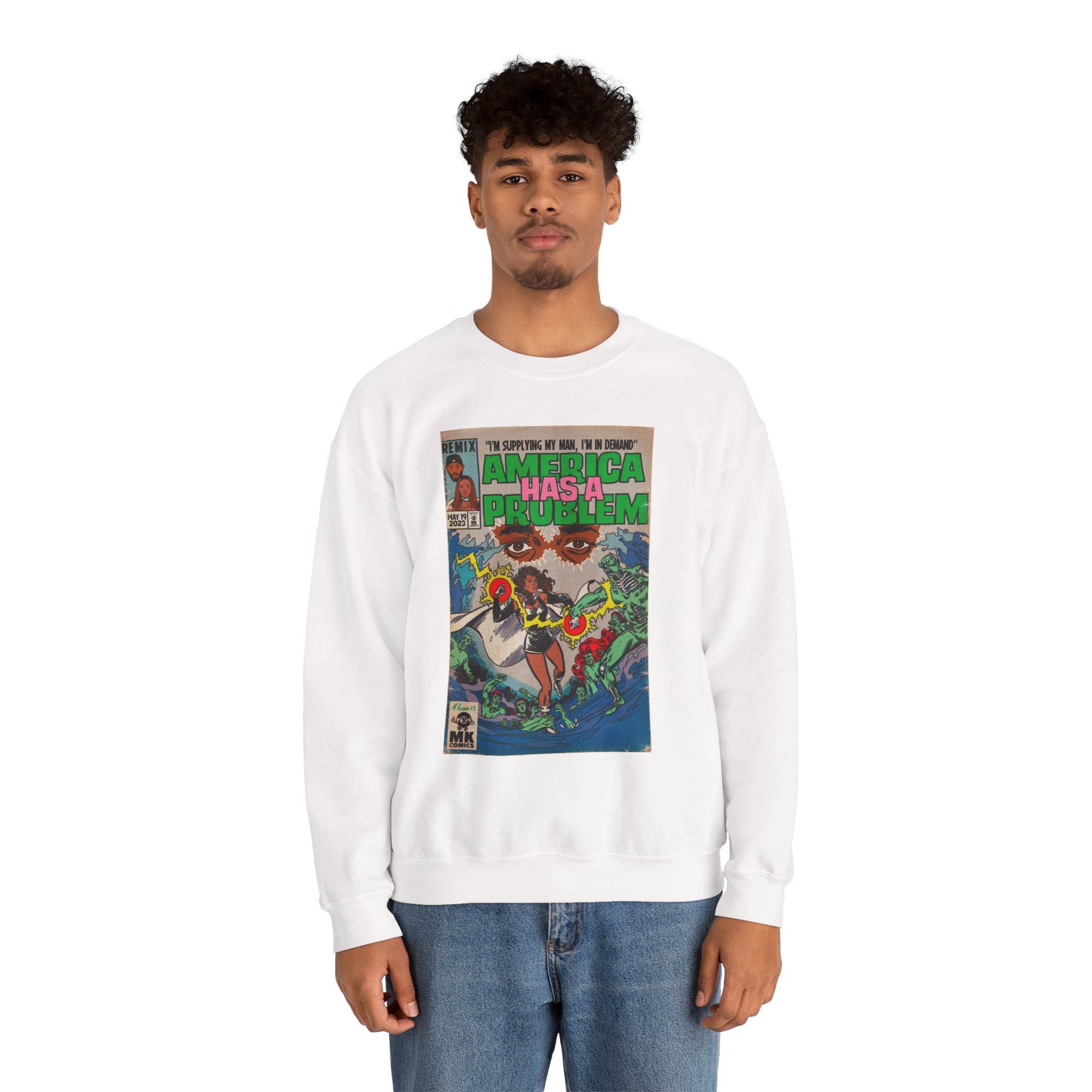 America Has a Problem - Unisex Heavy Blend™ Crewneck Sweatshirt