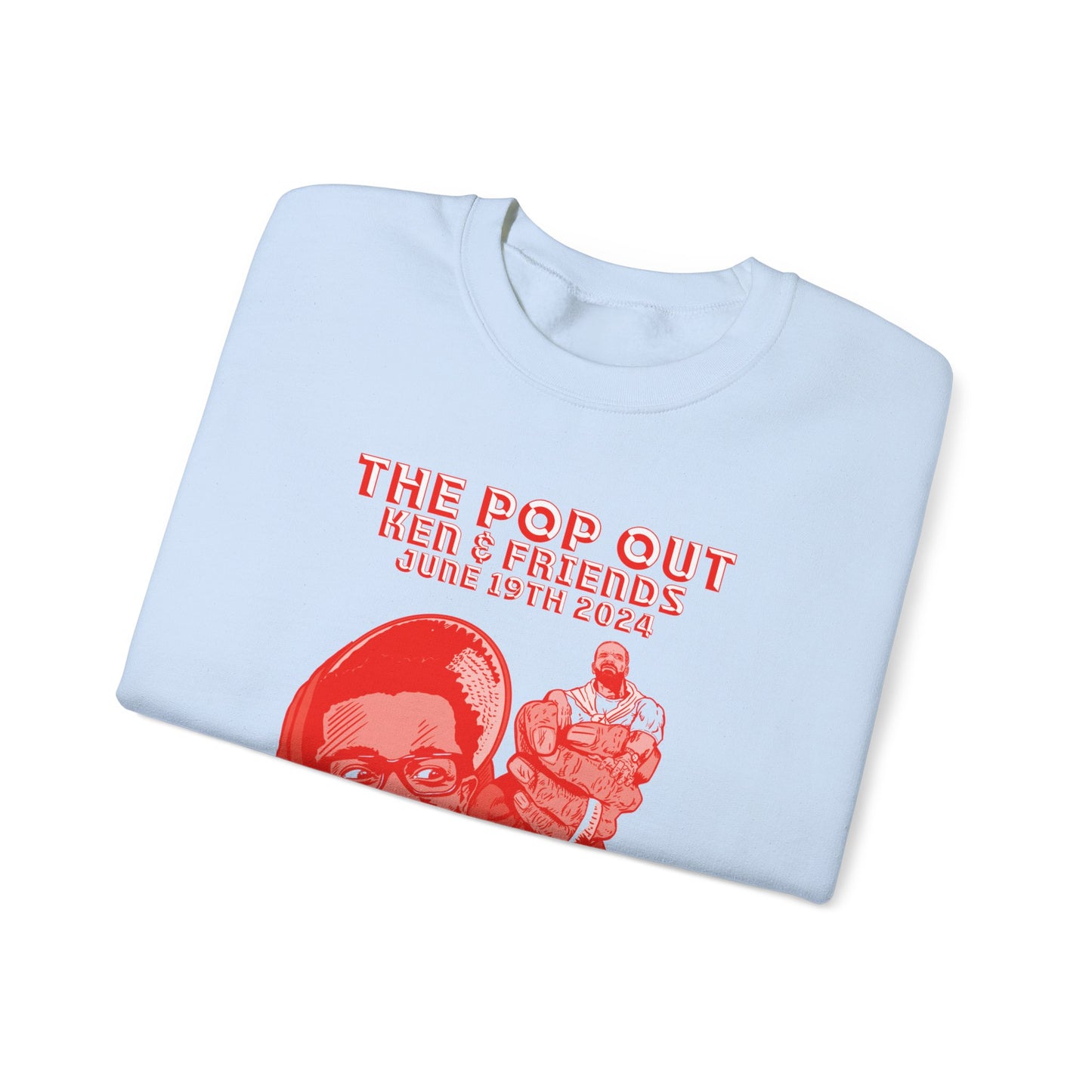 Kendrick & Friends - The Pop Out  - RED VARIANT - Unisex Heavy Blend™ Crewneck Sweatshirt