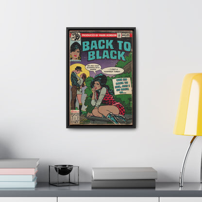 Amy Winehouse - Back to Black - Gallery Canvas Wraps, Vertical Frame