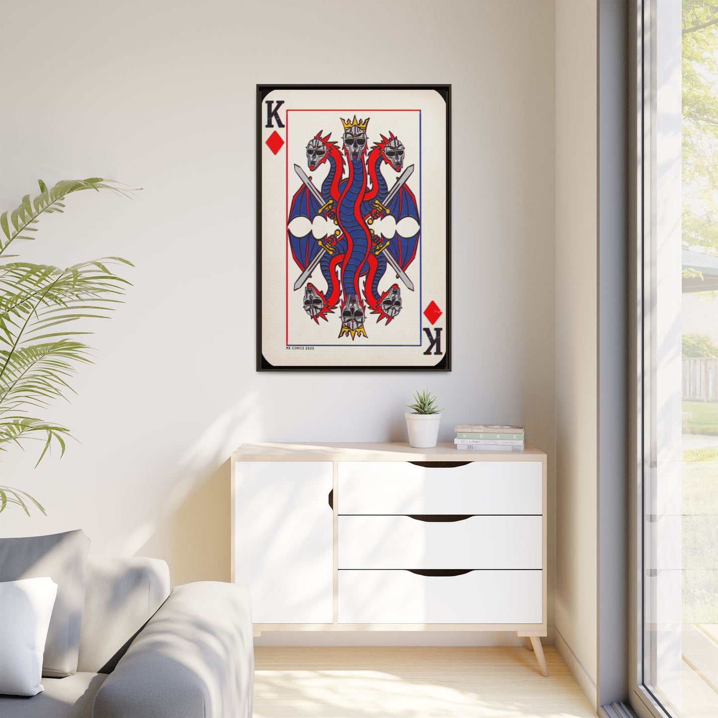 King Geedorah - Matte Canvas, Framed (Multi-color)