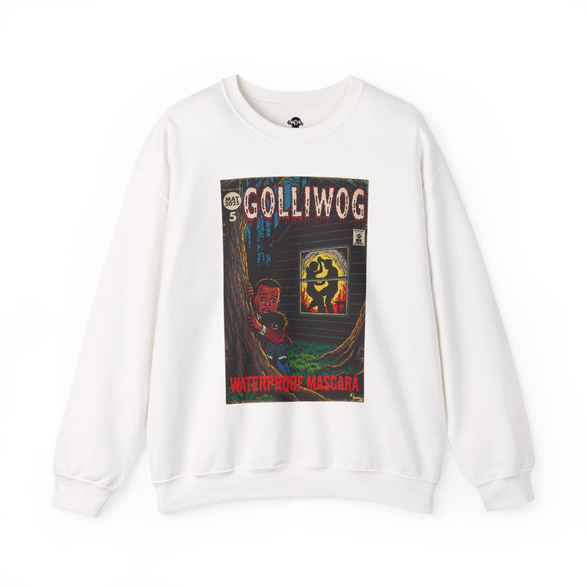 Waterproof Mascara - Golliwog - Unisex Heavy Blend™ Crewneck Sweatshirt