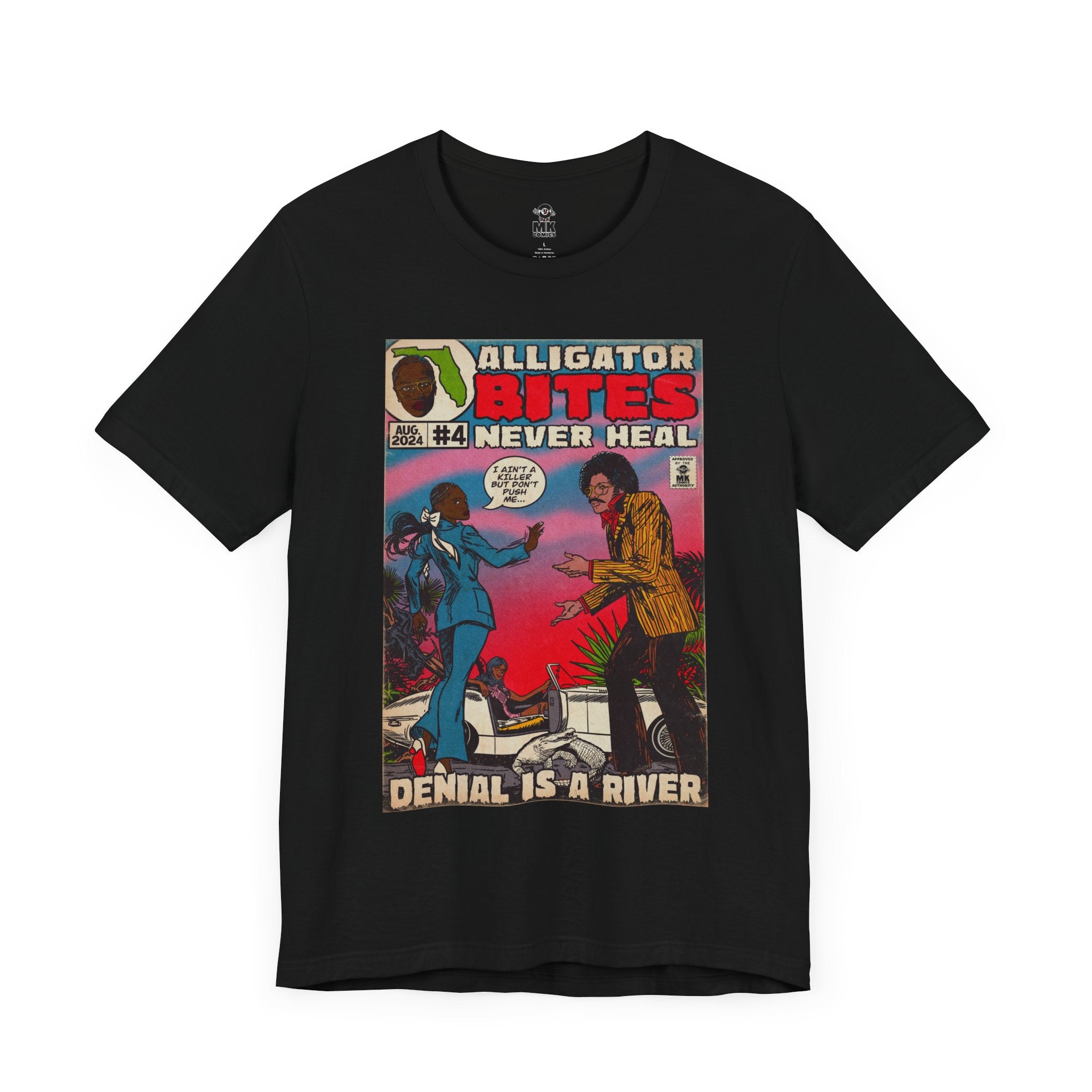 Denial is a River - Alligator Bites - Unisex Jersey Short Sleeve Tee