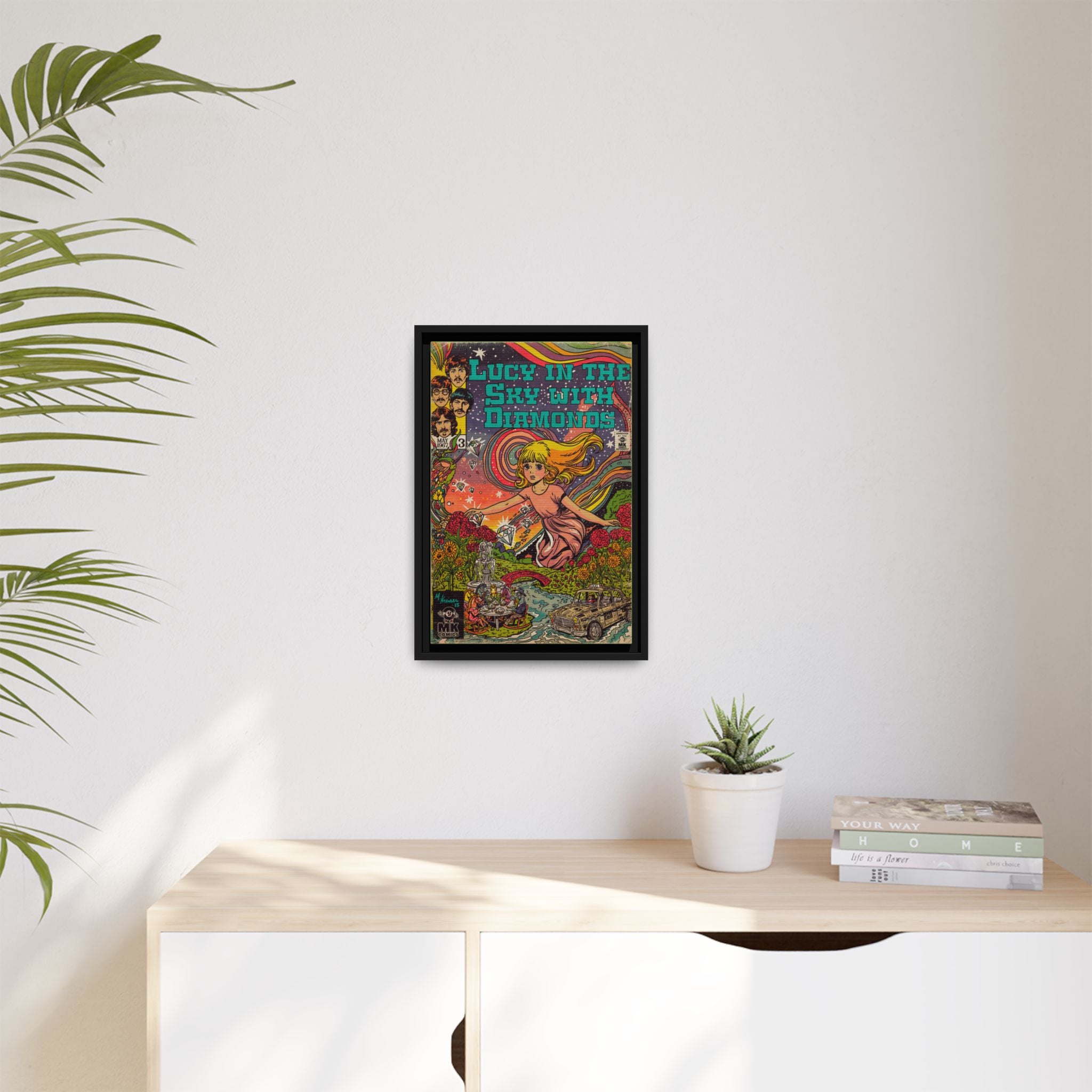 Lucy in the Sky with Diamonds - Matte Canvas, Framed (Multi-color)