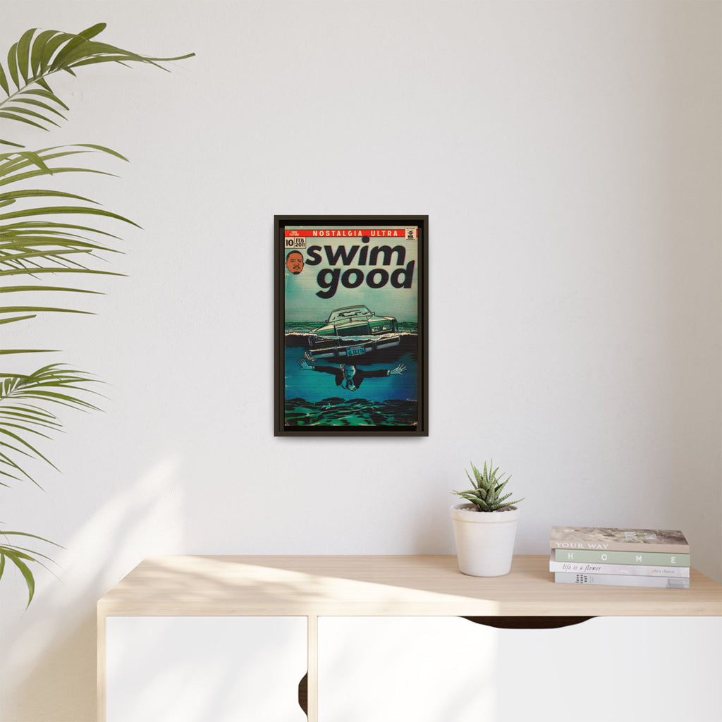 Swim Good - Matte Canvas, Framed (Multi-color)