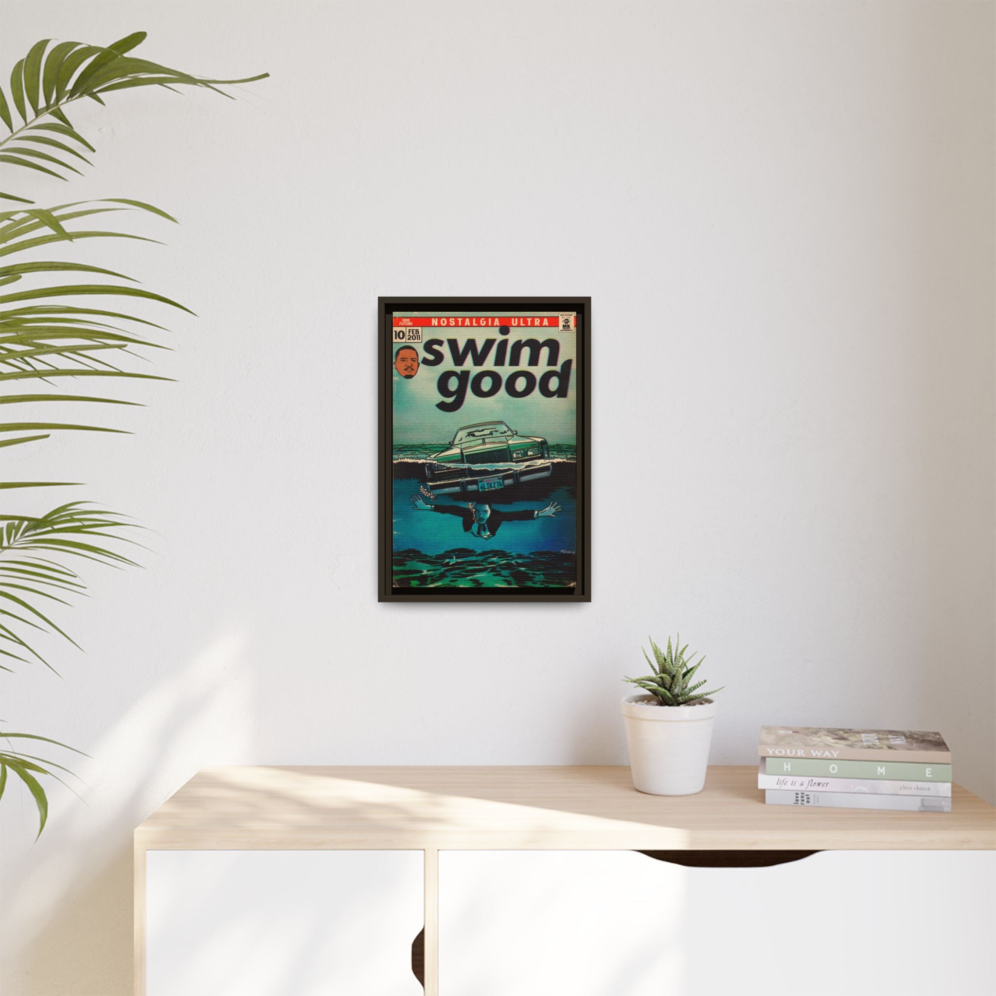 Swim Good - Matte Canvas, Framed (Multi-color)