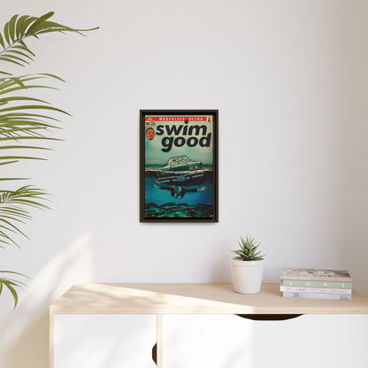 Swim Good - Matte Canvas, Framed (Multi-color)