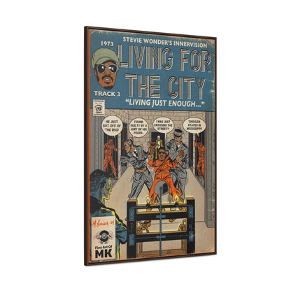 Stevie Wonder - Living For The City - Gallery Canvas Wraps, Vertical Frame