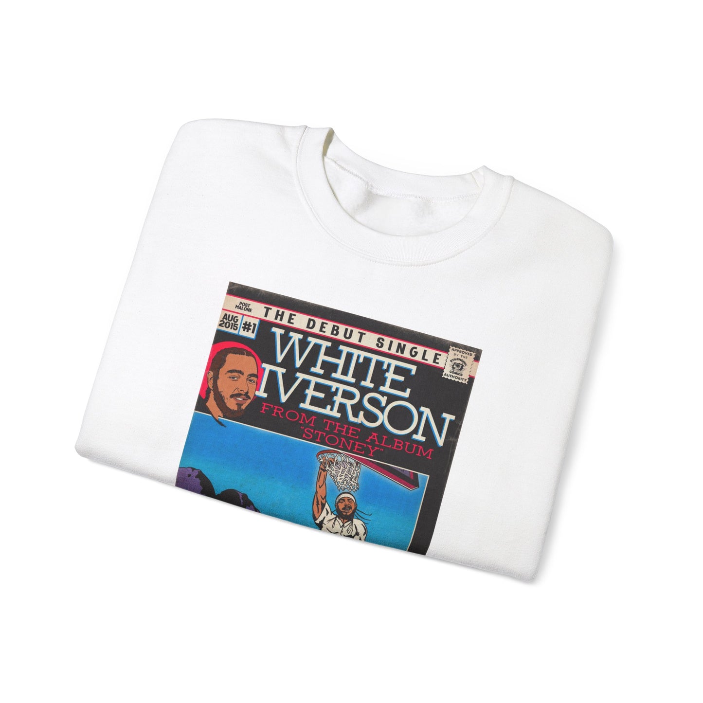 Post Malone - White Iverson -  Unisex Heavy Blend™ Crewneck Sweatshirt