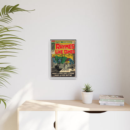 MF DOOM - Rhymes Like Dimes - Gallery Canvas Wraps, Vertical Frame