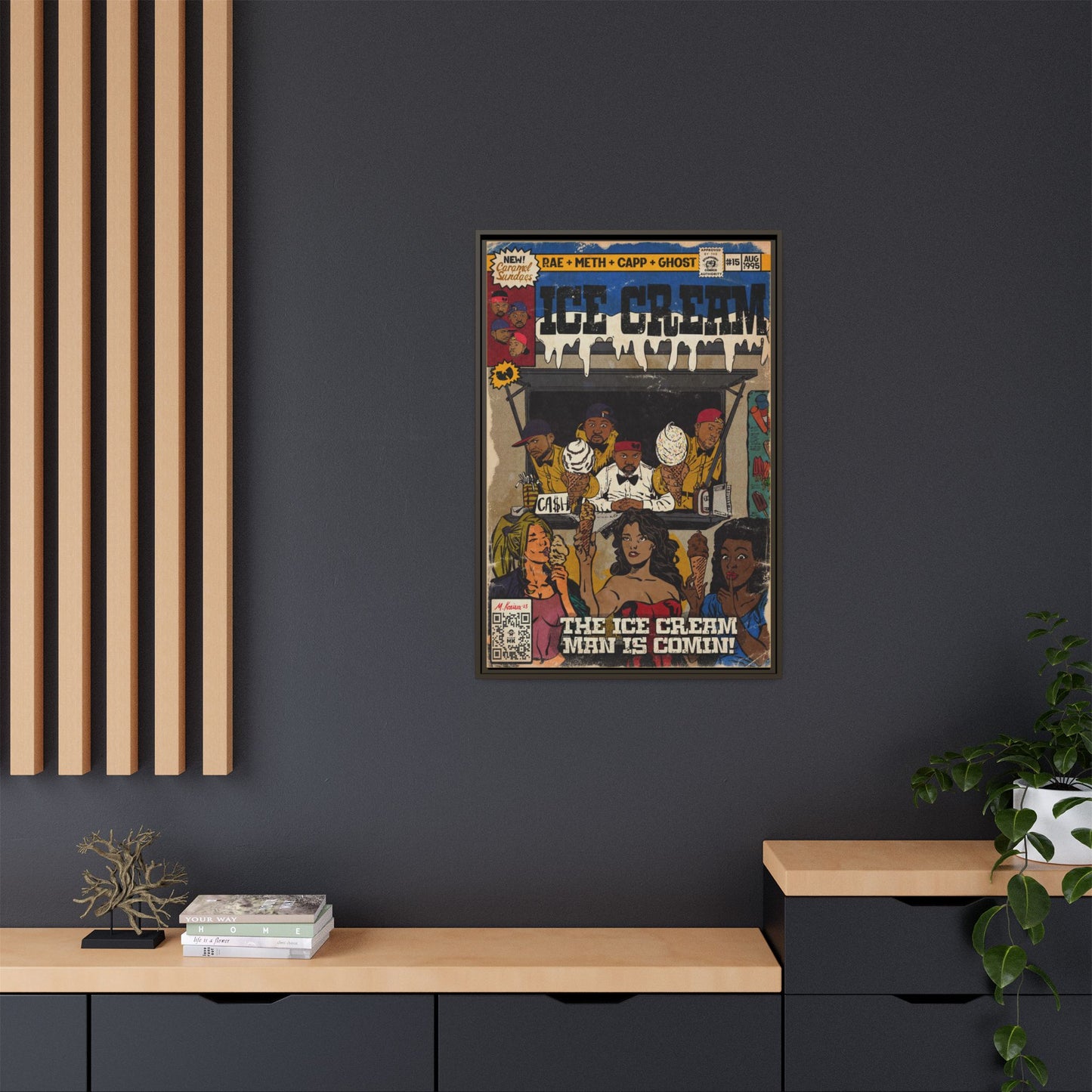 Raekwon- Ice Cream - Gallery Canvas Wraps, Vertical Frame