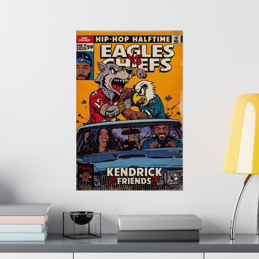 2025 Halftime - Eagles vs Chiefs - Matte Vertical Posters