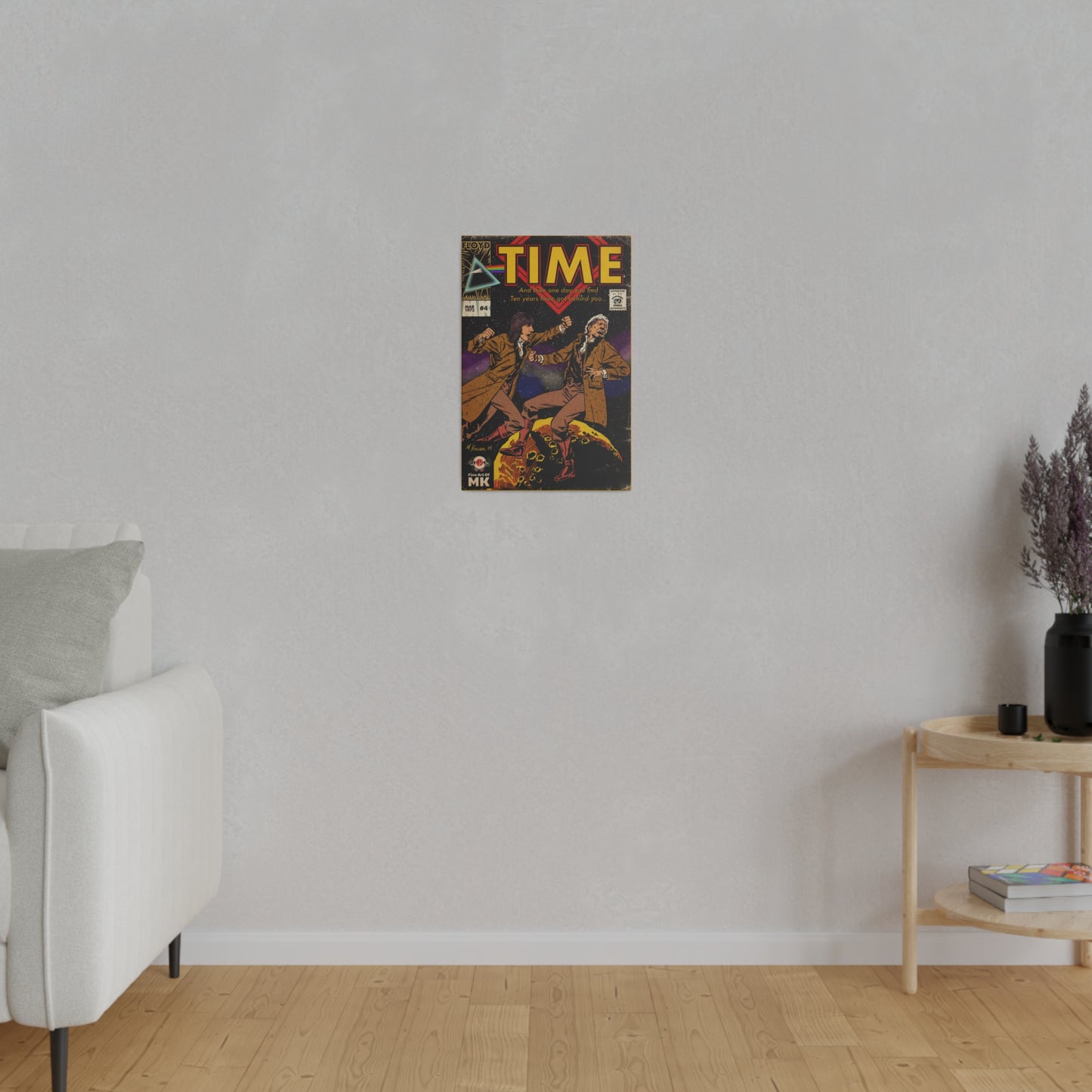 Pink Floyd- Time - Matte Canvas, Stretched, 0.75"