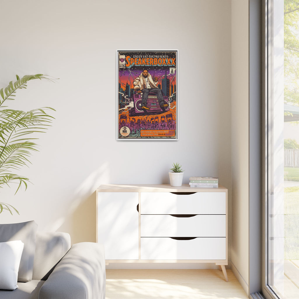Speaker Boxxx - Matte Canvas, Framed (Multi-color)