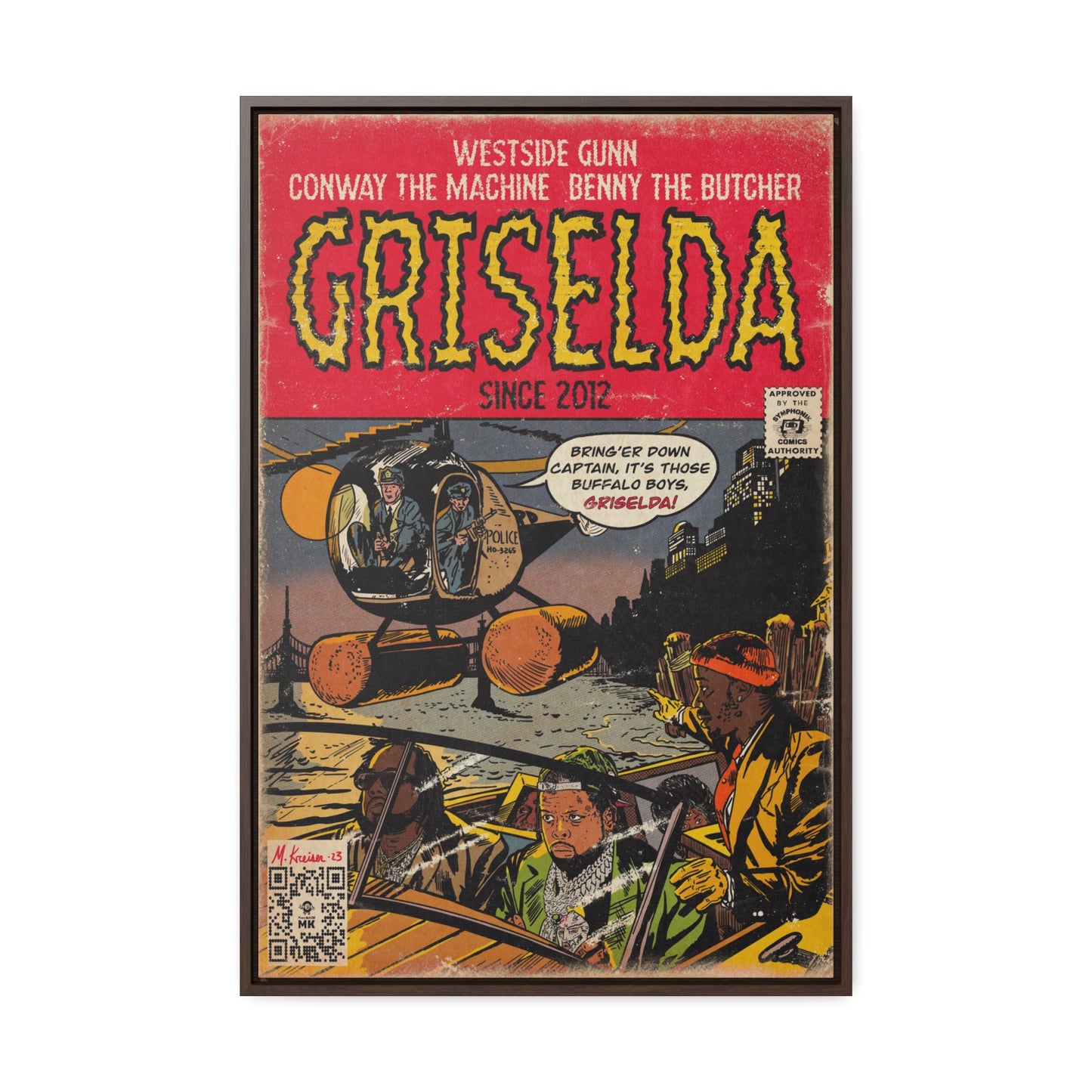 Griselda - Comic Book Art - Gallery Canvas Wraps, Vertical Frame