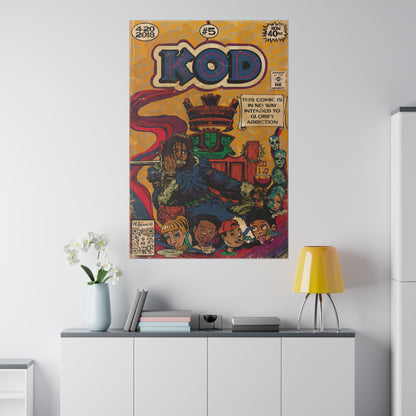 J.Cole - KOD - Matte Canvas, Stretched, 0.75"