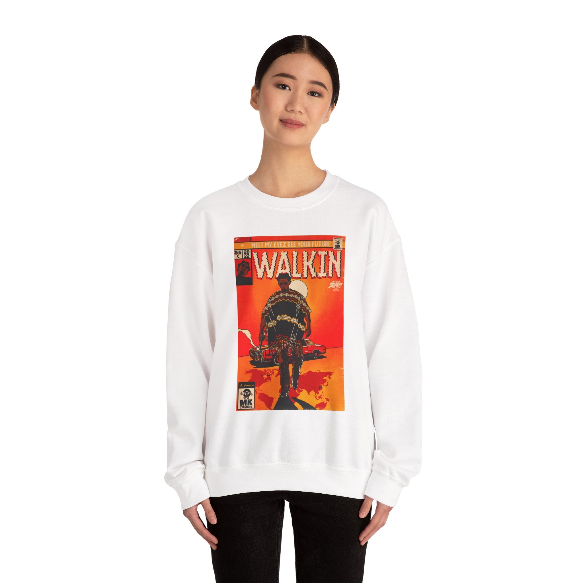 Walkin - Unisex Heavy Blend™ Crewneck Sweatshirt