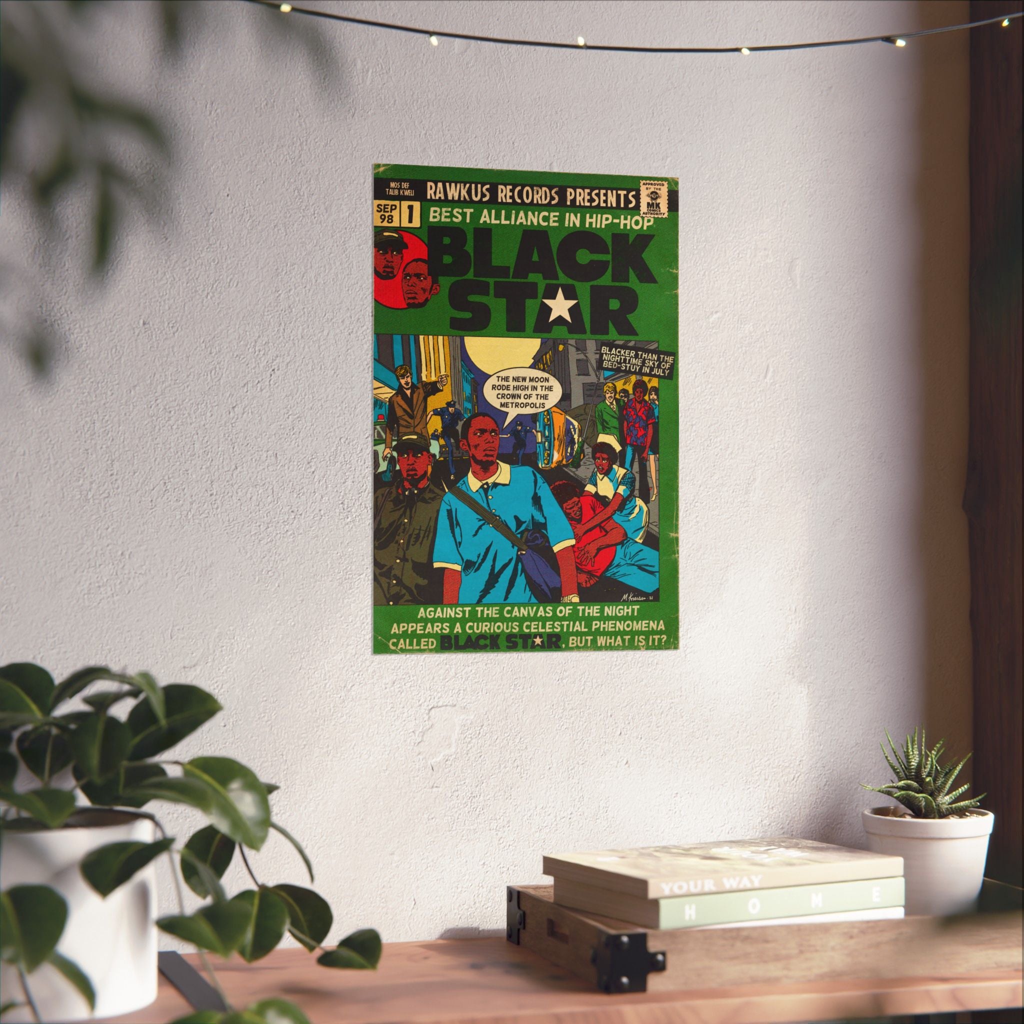 Black Star - Comic Book Art - Vertical Matte Poster