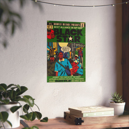 Black Star - Comic Book Art - Vertical Matte Poster