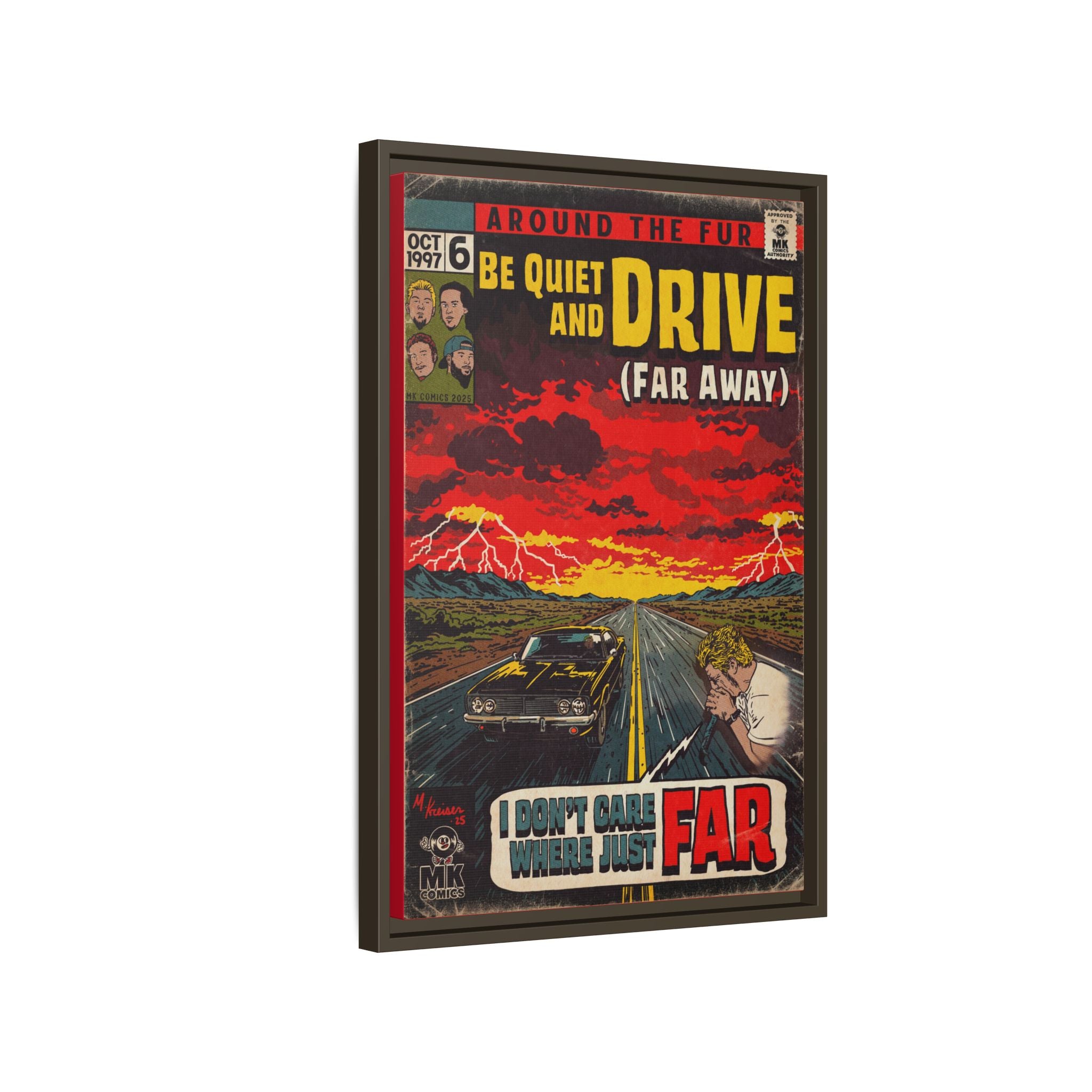 Be Quiet and Drive - Matte Canvas, Framed (Multi-color)