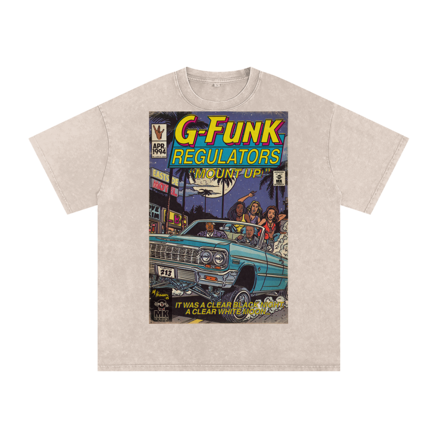 Regulate - Snow Washed Oversized Cotton T-Shirt