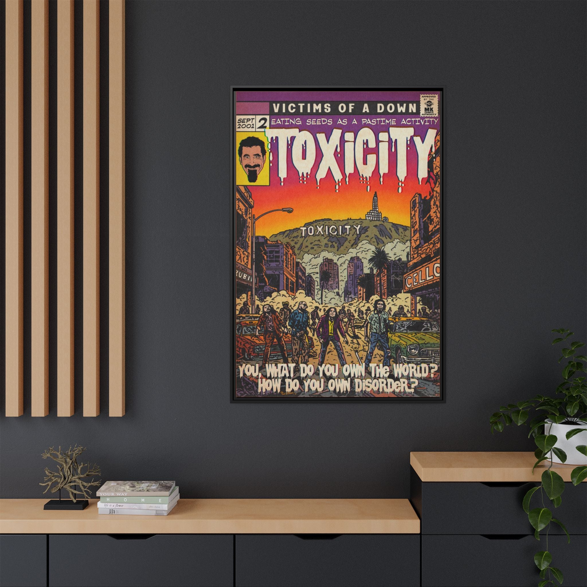 Toxicity - Matte Canvas, Framed (Multi-color)