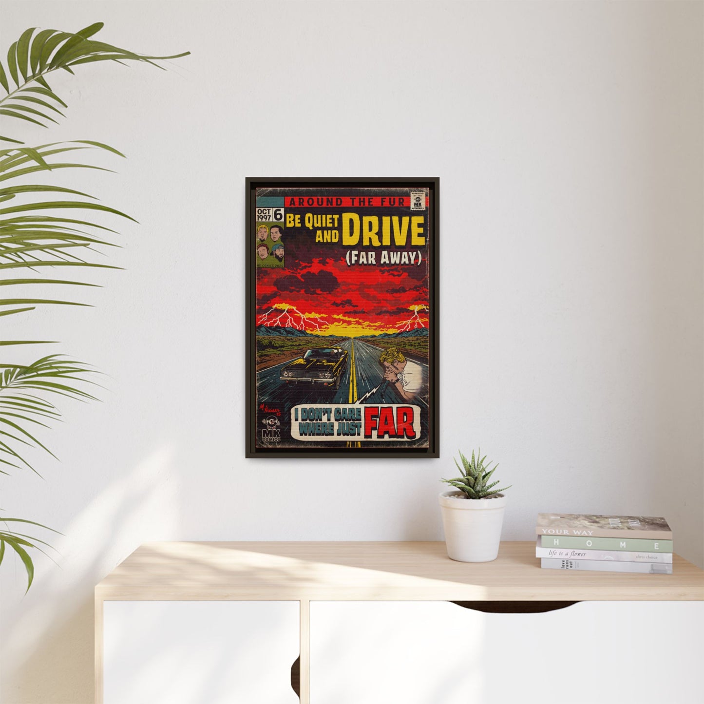 Be Quiet and Drive - Matte Canvas, Framed (Multi-color)