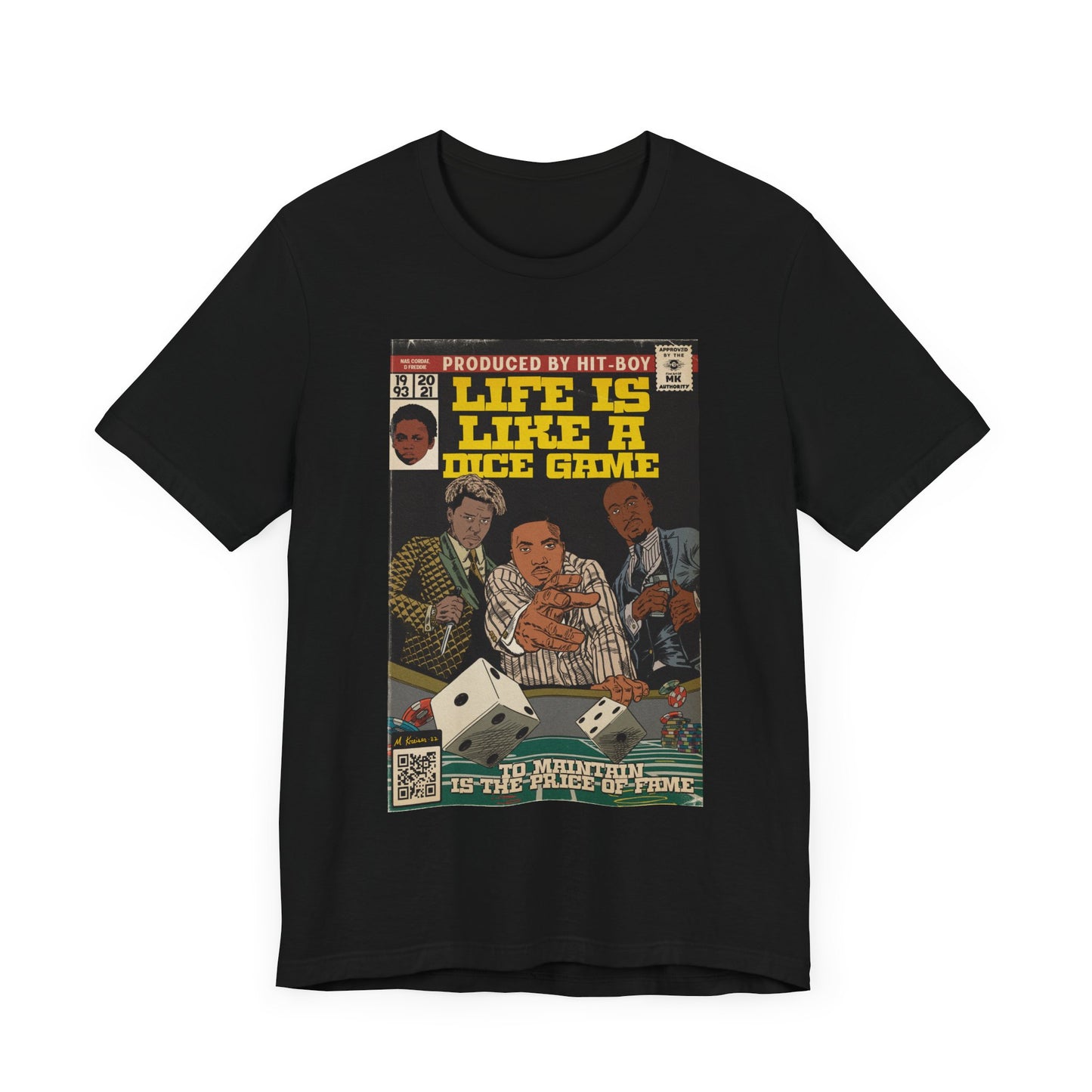 Nas, Gibbs, Cordae - Life is like a Dice Game - Unisex Jersey Short Sleeve Tee