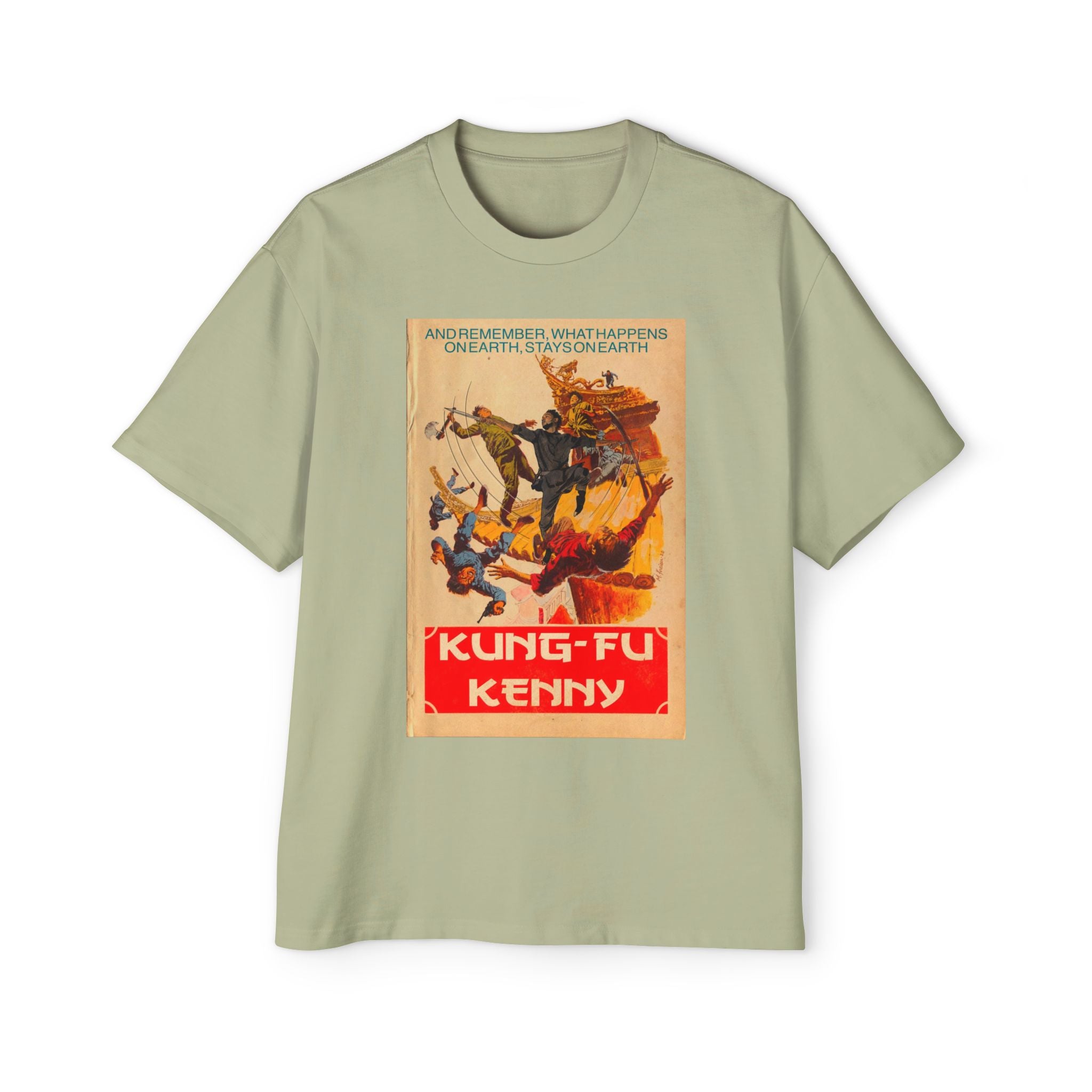 Kung-Fu Kenny - Men's Heavy Oversized Tee